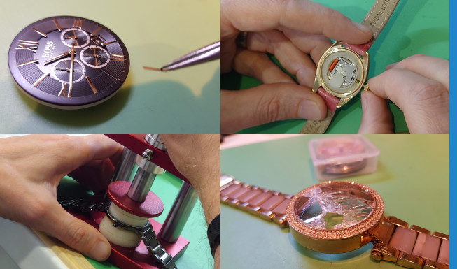 Glasses, clasps and dial repairs